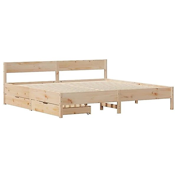 vidaXL Massivholzbett ohne Matratze 200x200 cm Kiefer 3301737 günstig online kaufen