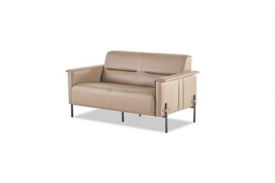 JVmoebel 2-Sitzer Couch Beige 2-Sitzer Sofa Modern Ledersofa Sitzmöbel Zwei günstig online kaufen