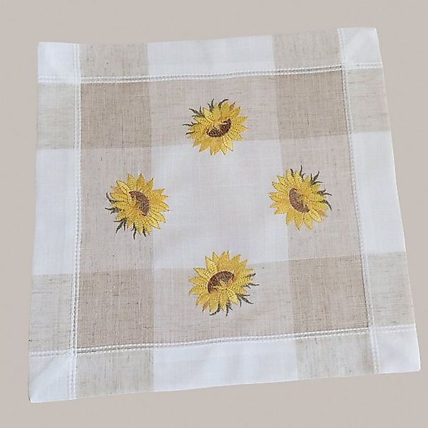 texpot Tischdecke mit Stickerei Sonnenblumen Frühling Herbst Tischläufer (1 günstig online kaufen