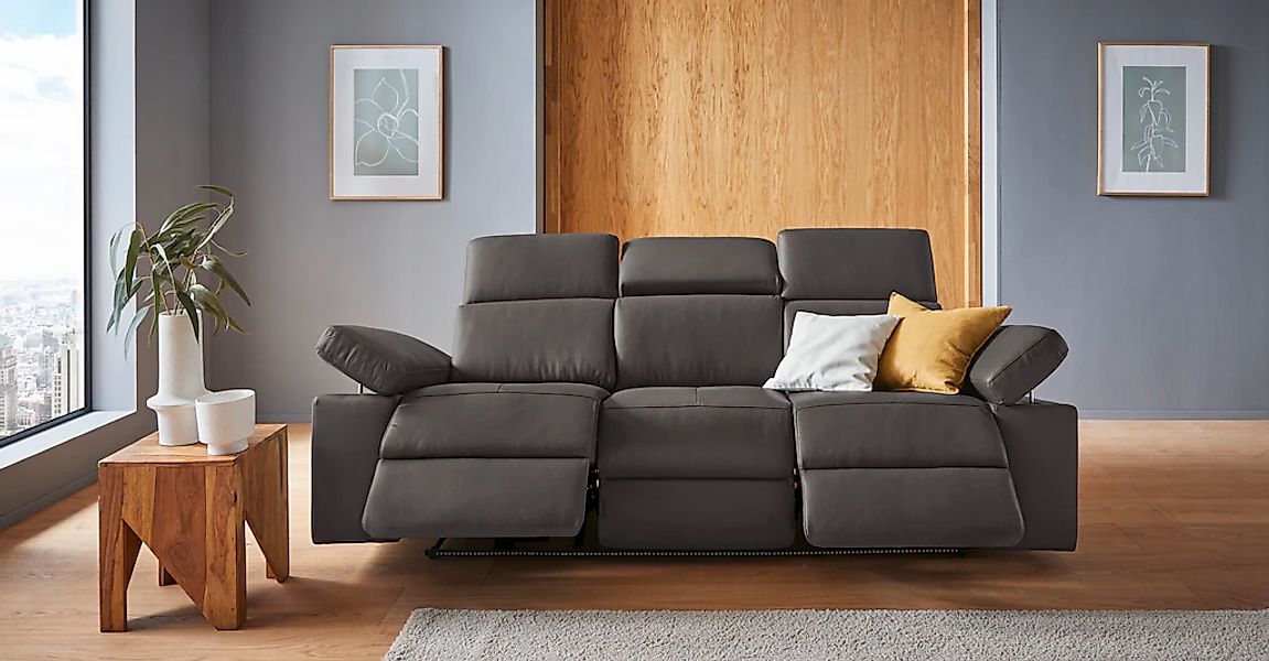 Home affaire 3-Sitzer "Kilado" mit 2x Relaxfunktion, verstellbarer Armlehne günstig online kaufen