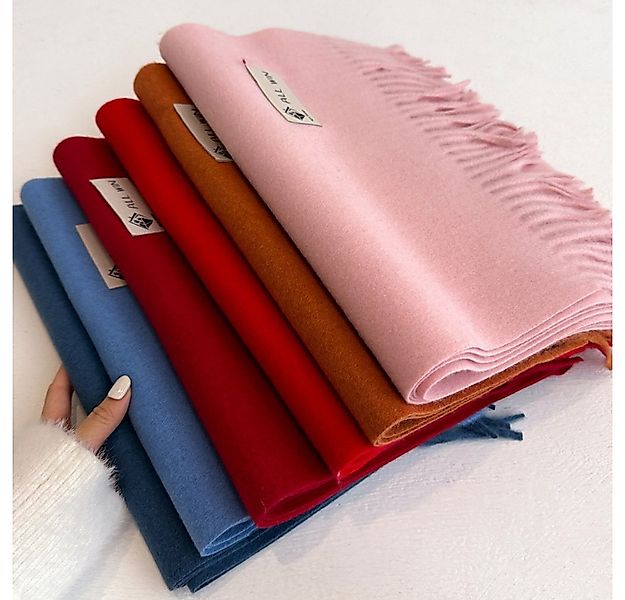 Blusmart Halstuch Schal Damen Warm Herbst Winter unifarben Baumwolle mit qu günstig online kaufen