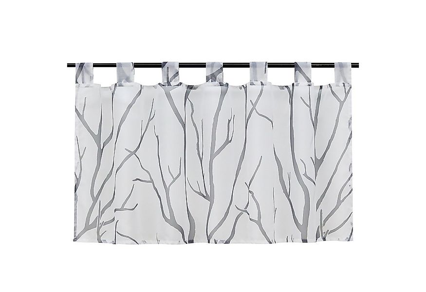 Joyswahl Scheibengardine Tatjane, Schlaufen, Voile mit Äste-Motiv günstig online kaufen