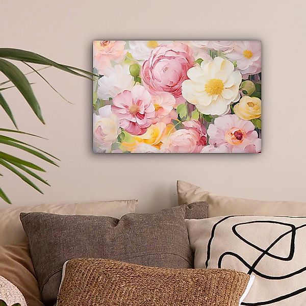 OneMillionCanvasses® Leinwandbild Blumen - Rosa - günstig online kaufen