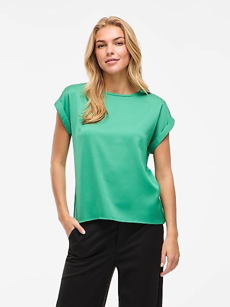 Vila Kurzarmshirt VIELLETTE S/S SATIN TOP - NOOS Satin Optik günstig online kaufen