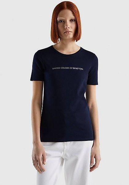 United Colors of Benetton T-Shirt (1-tlg) mit glitzerndem Druck günstig online kaufen