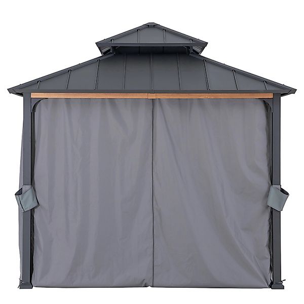 Sunjoy Vorhang für Zedernholz Gazebo 300 cm x 300 cm günstig online kaufen