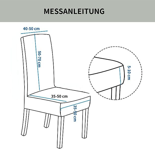 BYSURE Stuhlhusse, Wasserdichte Esszimmer Stuhlhussen, Stuhlbezüge günstig online kaufen