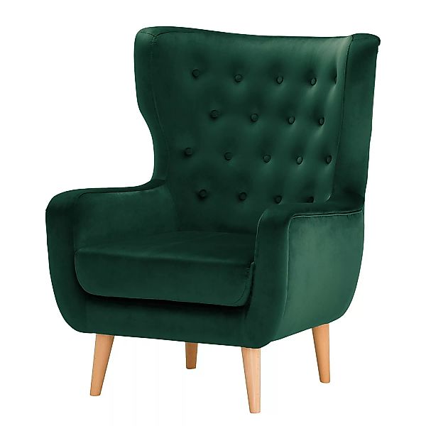 home24 Norrwood Sessel Boyka I Antikgrün Samt 81x88x105 cm (BxHxT) günstig online kaufen