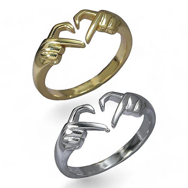 Eyecatcher Fingerring Hand Herz Ring. Hände günstig online kaufen