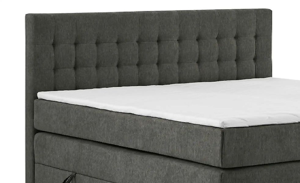 Boxspringbett mit Bettkasten Barcelona ¦ grau ¦ Maße (cm): B: 160 H: 110 Be günstig online kaufen