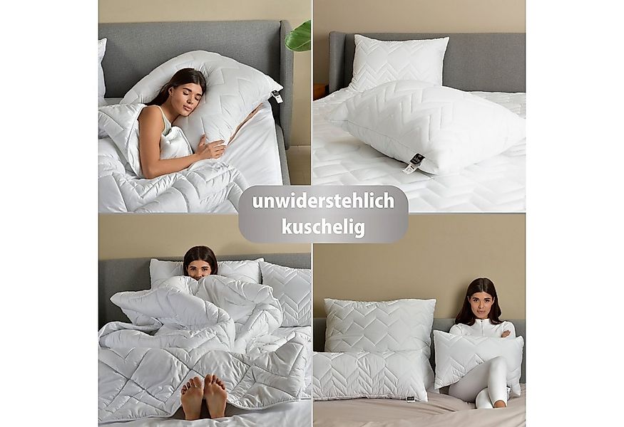 SEI Design Einziehdecke SET 2x Mikrofaser Winter Bettdecken 135x200 + 2x Ki günstig online kaufen