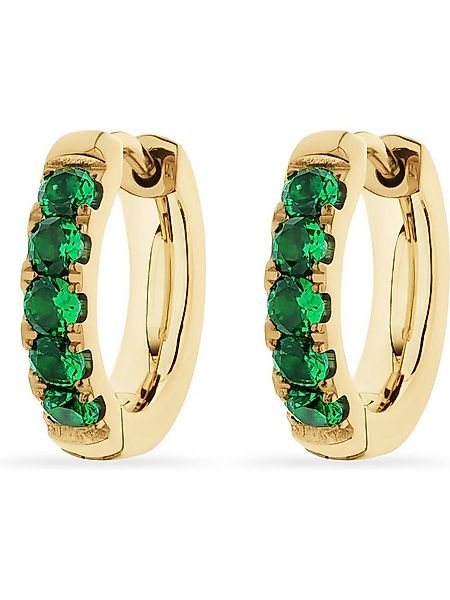 FAVS Paar Creolen FAVS Damen-Creolen Edelstahl 10 Zirkonia (Paar) günstig online kaufen