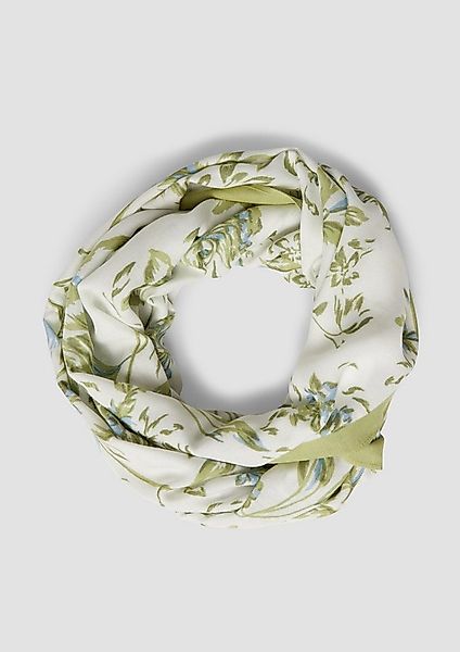 s.Oliver Loop Snood, Loop-Schal aus Viskose mit floralem Muster günstig online kaufen