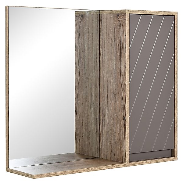HOMCOM Spiegelschrank Badschrank Hängeschrank Badmöbel Wandschrank Mehrzwec günstig online kaufen