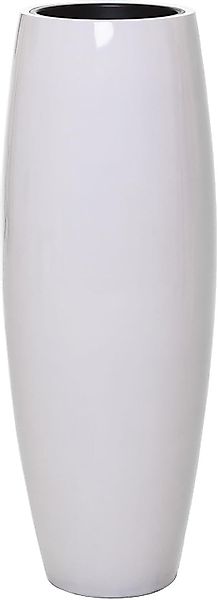 VIVANNO Bodenvase Fiberglas MAGNUM Rund - Weiß Hochglanz (1 St), 30x80 cm günstig online kaufen