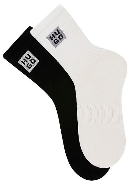 HUGO Socken 2P QS RIB GIFT CC (Packung, 2-Paar) mit Logoschriftzug und Glit günstig online kaufen
