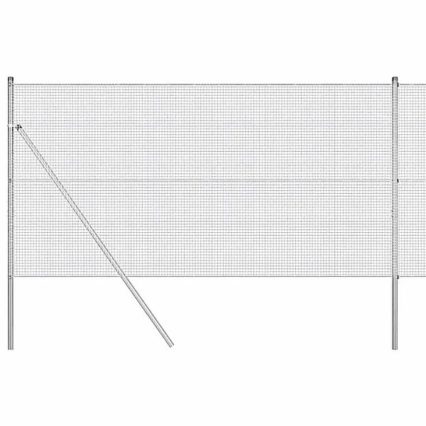 vidaXL Zaunpfosten Silber 50 x 1,4 m 16 x 16 mm Gewebe Stahl 3351650 günstig online kaufen