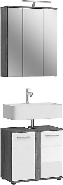 welltime Badmöbel-Set LUCCA, 2 teilig, TOPSELLER!, inklusive LED Beleuchtun günstig online kaufen