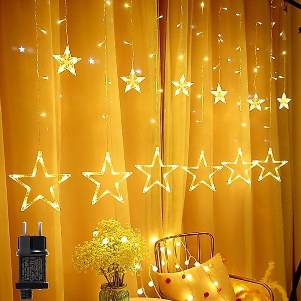 Elegear Lichtervorhang 2/2,2 M Weihnachtsdeko Lichterkette mit günstig online kaufen
