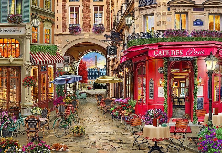 Bluebird Puzzle Puzzle Cafe des Paris, Puzzleteile günstig online kaufen