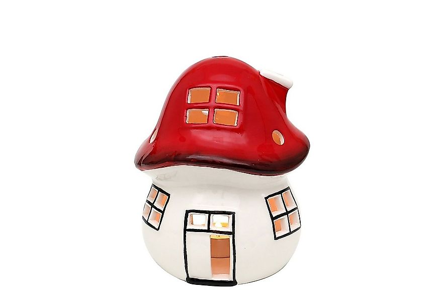 HTI-Living Windlicht Windlichthaus Fliegenpilz Keramik günstig online kaufen