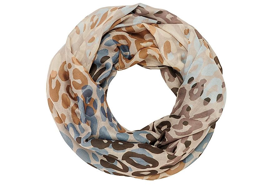 Caspar Loop Leichter Damen Schal Halstuch Rundschal mit Animal Print - SC55 günstig online kaufen