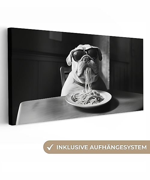 OneMillionCanvasses® Leinwandbild Panorama Hund - Bulldogge günstig online kaufen