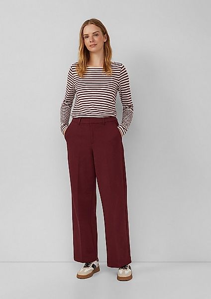 s.Oliver Chinos Hose Wide-Leg-Hose aus Struktur-Jersey günstig online kaufen
