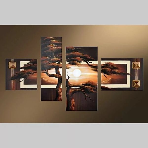 4 Leinwandbilder AFRIKA Baum (5) 120 x 70cm Handgemalt günstig online kaufen