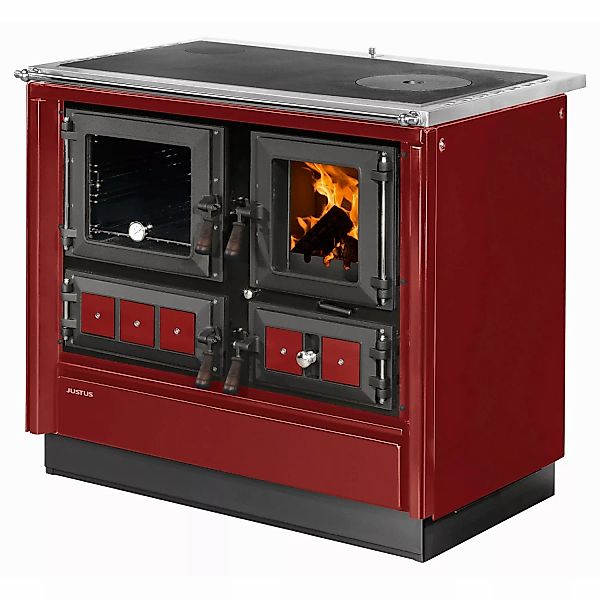 Justus Küchenofen Rustico 90 2.0 Stahl Grün 7 kW günstig online kaufen