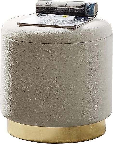 Zedelmaier Sitzhocker rund Hocker Zylindrischer Samthocker Fußbank (Set), m günstig online kaufen