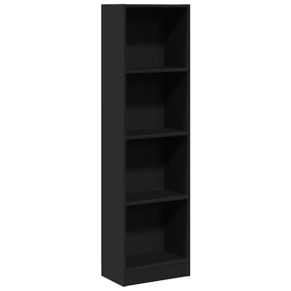 vidaXL Bücherregal Schwarz 40x24x143 cm Holzwerkstoff 857784 günstig online kaufen