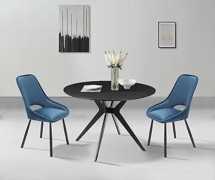 Home affaire Esszimmerstuhl »Menonri«, (Set), Veloursstoff, gepolsterte Rüc günstig online kaufen
