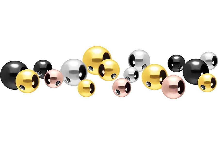 PIERCINGLINE Piercing-Set Chirurgenstahl Schraubkugel (Schraub-Aufsätze / günstig online kaufen