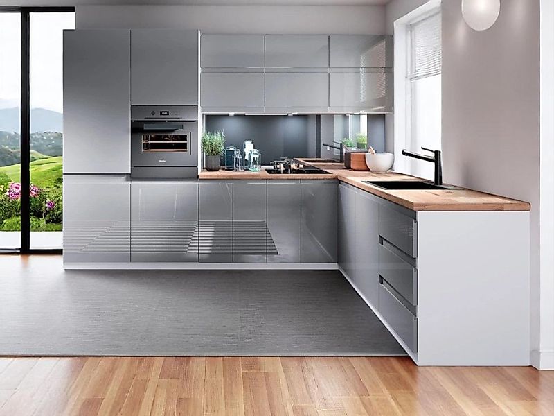 ROYAL24_MARKT Winkelküche K31-G300 L - Aspen günstig online kaufen