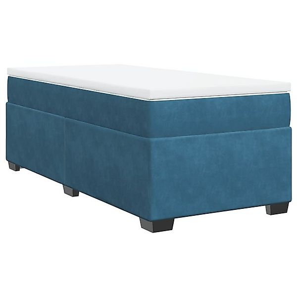 vidaXL Bett Boxspringbett mit Matratze Dunkelblau günstig online kaufen