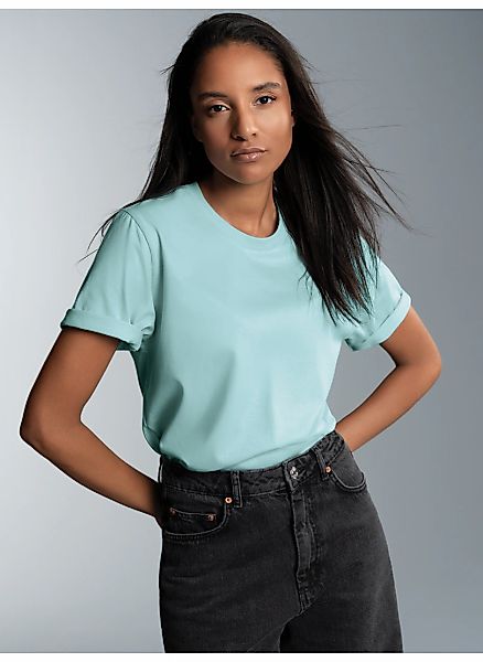 Trigema T-Shirt "TRIGEMA T-Shirt DELUXE Baumwolle" 1 Stk. tlg. günstig online kaufen