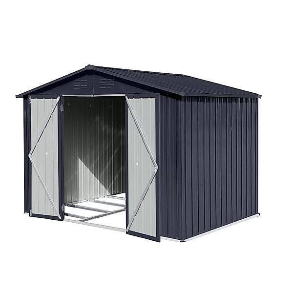 Albatros Gerätehaus XL  Verzinktes Metall in Anthrazit Inkl. Schloss & Werk günstig online kaufen