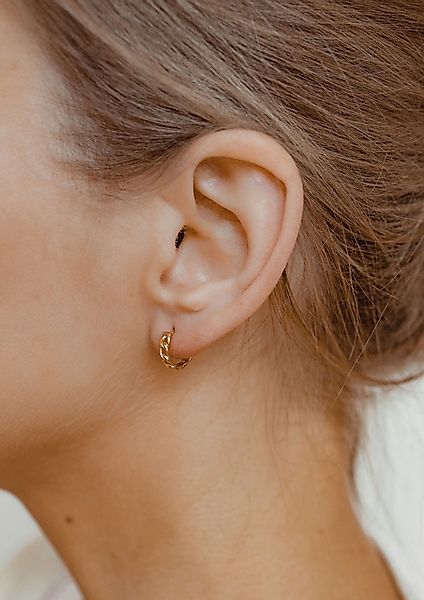 Hey Happiness Paar Creolen Silber Glieder, günstig online kaufen