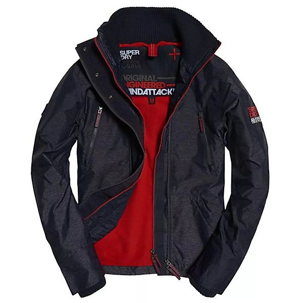 Superdry Polar Windattacker Jacke XS Indigo Marl / Bright Red günstig online kaufen
