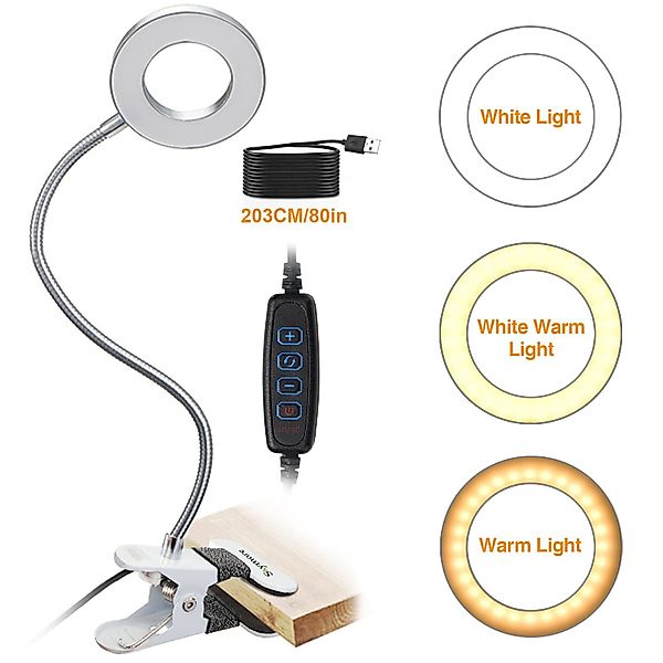NASUM LED Leselampe Flexibles CLIP LED-Ringlicht: günstig online kaufen