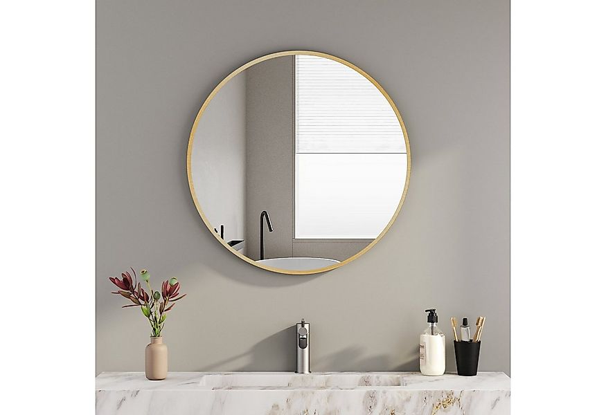 Boromal Wandspiegel Rund 60cm 80cm 100cm 40cm Schwarz Spiegel Gold Badezimm günstig online kaufen