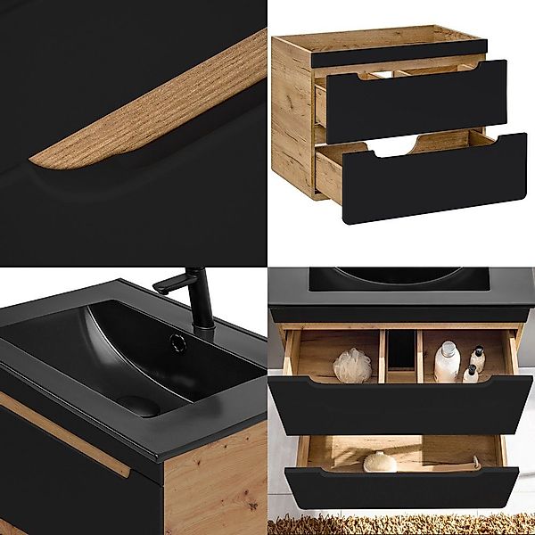 Lomadox Badmöbel-Set NEW-LUTON, (Spar-Set, 5-St), Eiche günstig online kaufen