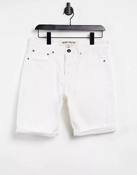 New Look – Enge Jeans-Shorts in Weiß günstig online kaufen