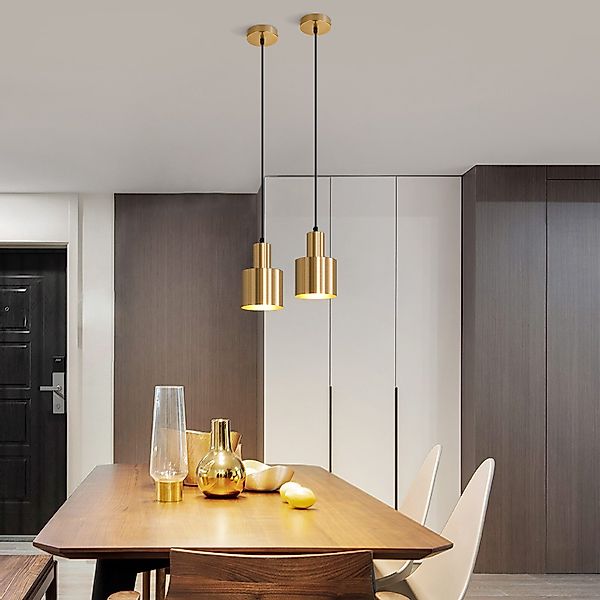 ZMH Pendelleuchte Esszimmer 1 Flammig Gold günstig online kaufen
