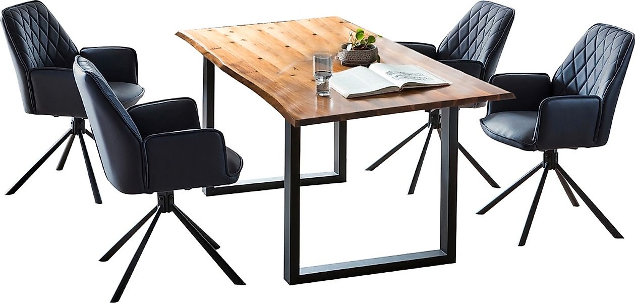 SalesFever Essgruppe, (Set, 5 tlg.), Stühle mit 360 Grad Drehplatte unter d günstig online kaufen