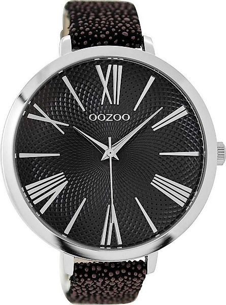 OOZOO Quarzuhr Snake Look XXL Damenuhr C9173 Schwarz Mandala-ZB Lederband 4 günstig online kaufen
