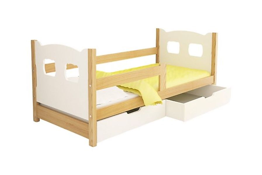 thematys Jugendbett Kinderbett mit abnehmbaren Rausfallschutz und zwei Schu günstig online kaufen