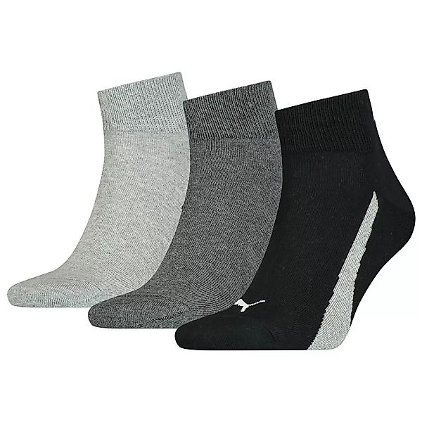 Puma Lifestyle Quarter Socken 3 Paare EU 35-38 Black / White günstig online kaufen