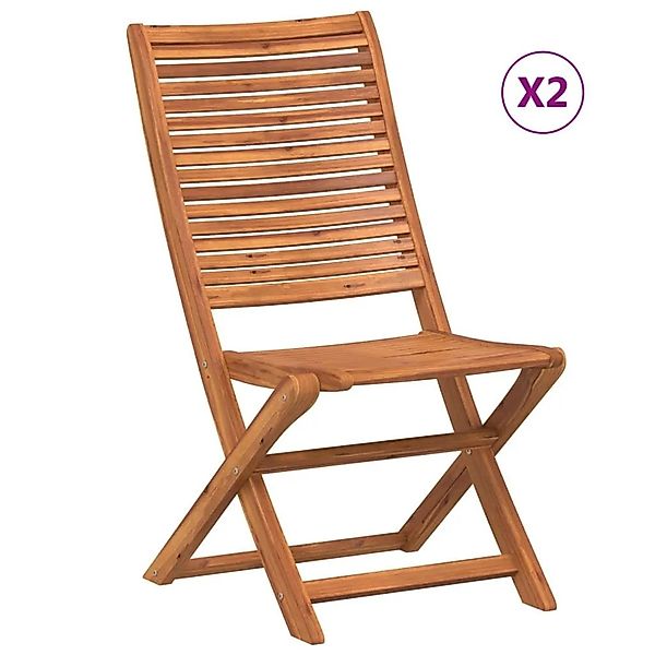 vidaXL Gartenstühle 2 Stk Klappbar Massivholz Akazie 367696 günstig online kaufen